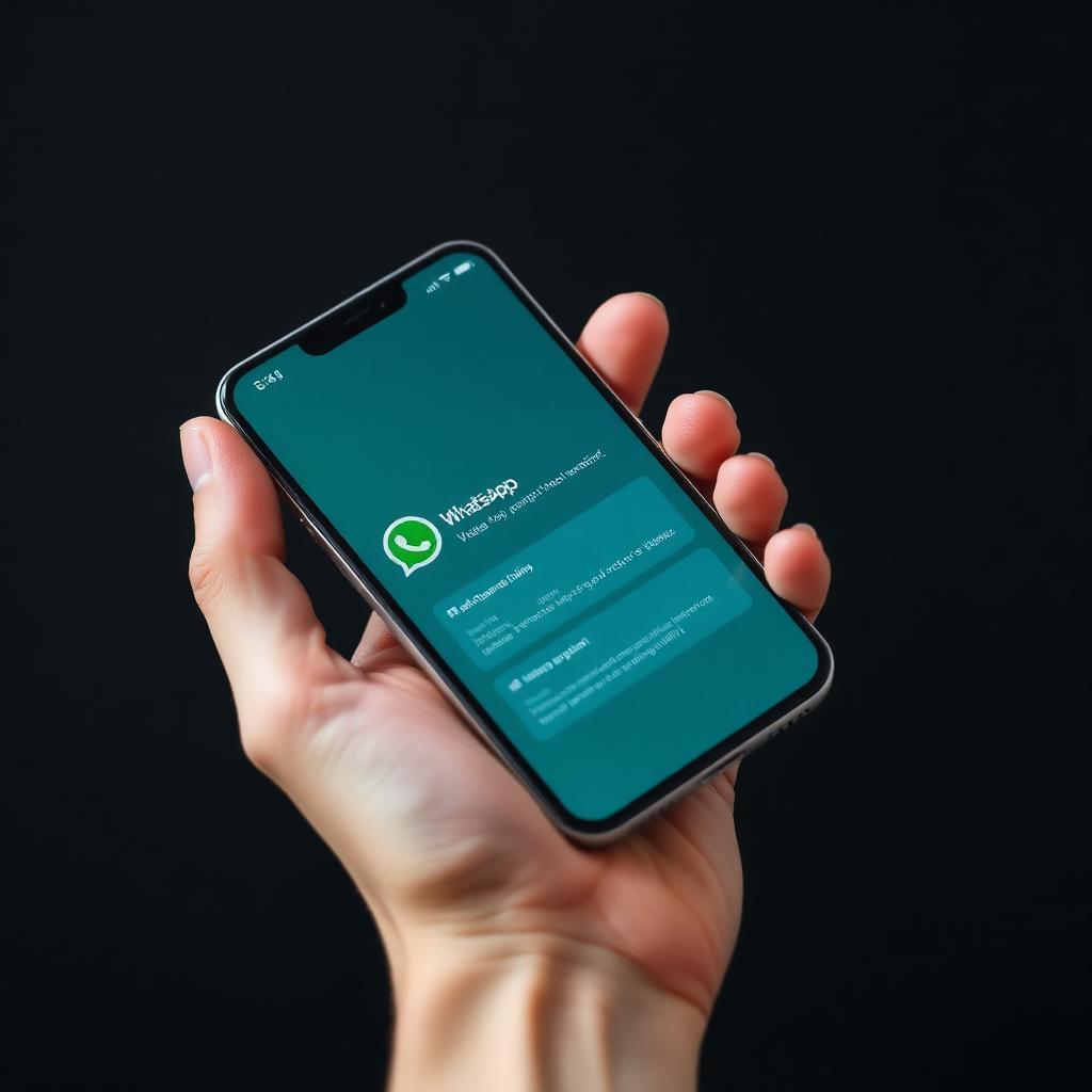 Telefon z powiadomieniami WhatsApp